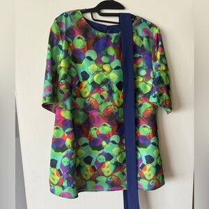 Colorful Abstract Print Dress